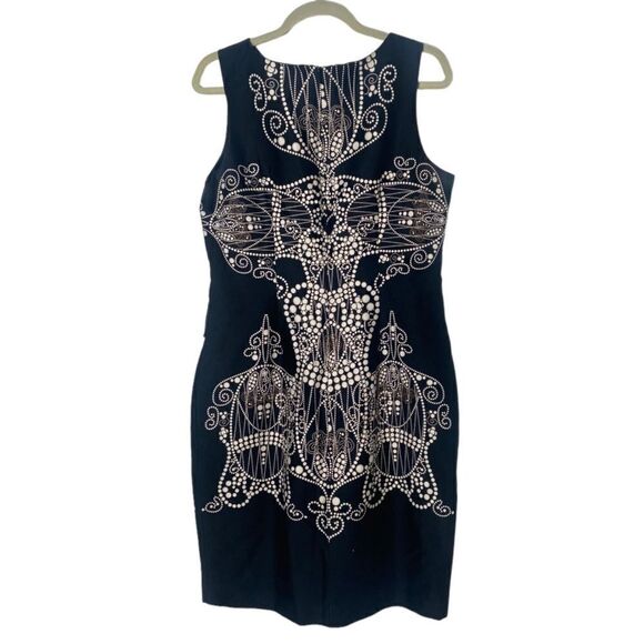 David Meister SZ 12 Printed Knee-Length Dress - Picture 3 of 10